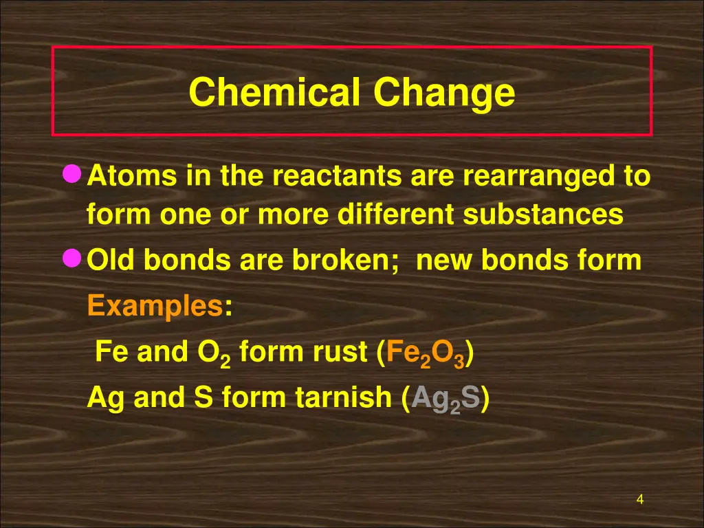 chemical change