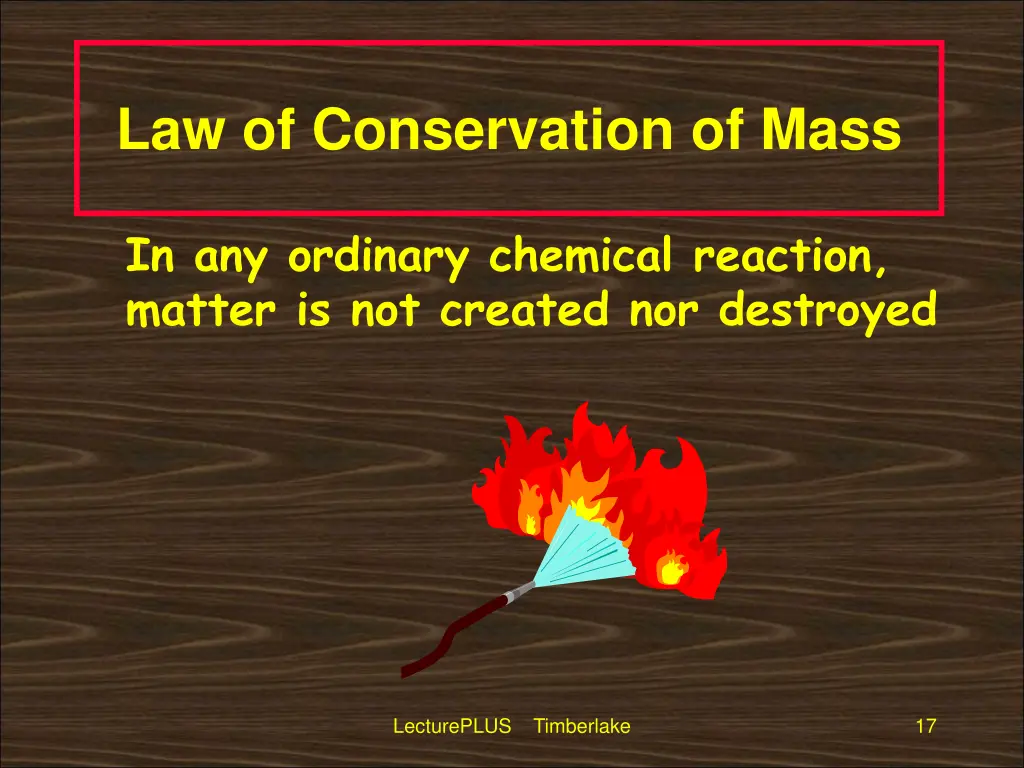 law of conservation of mass