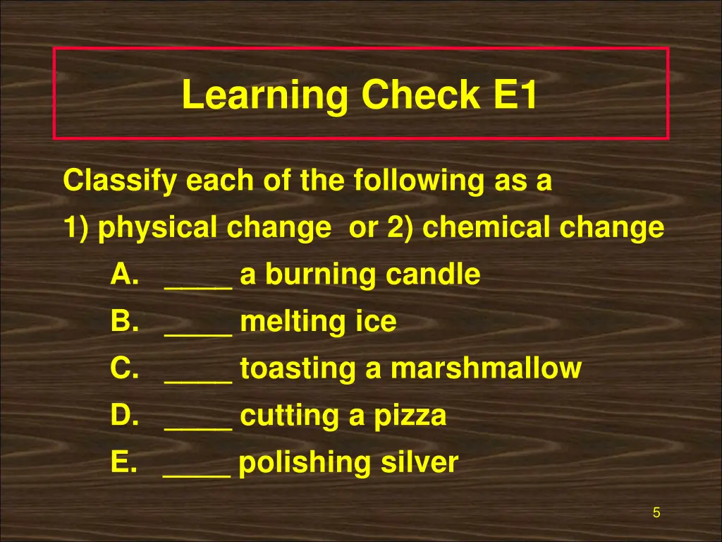 learning check e1