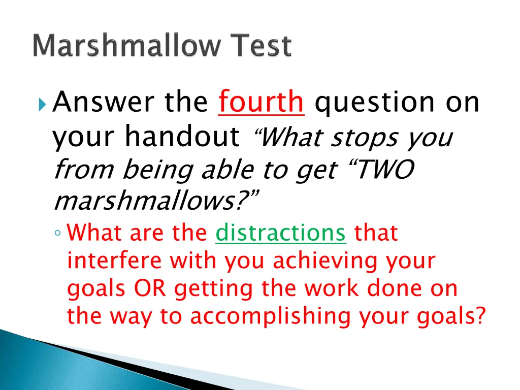 answer the fourth question on your handout what