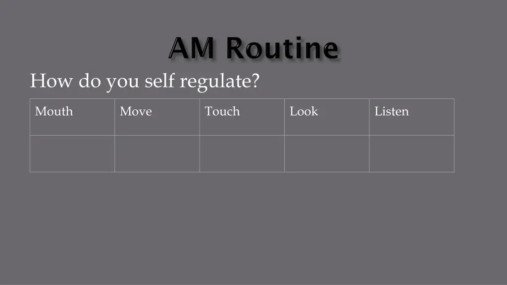 how do you self regulate