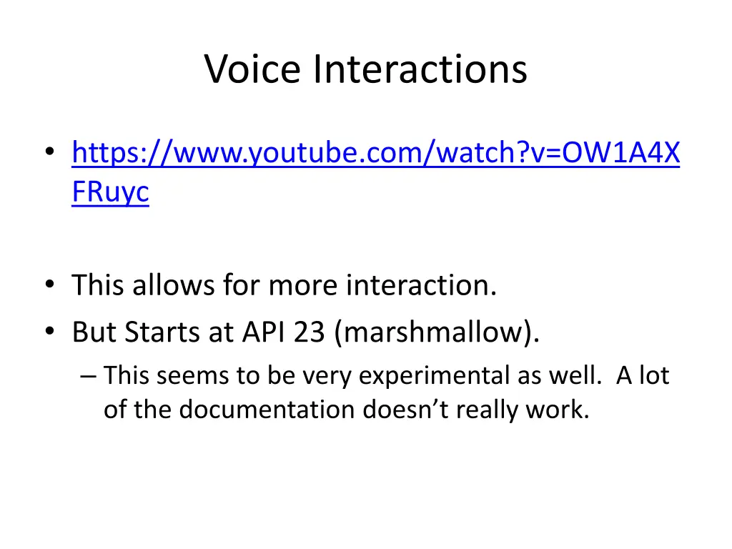 voice interactions