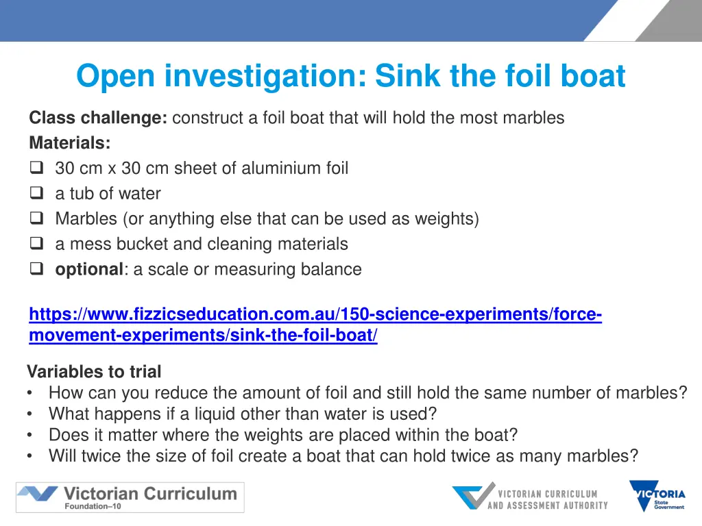 open investigation sink the foil boat