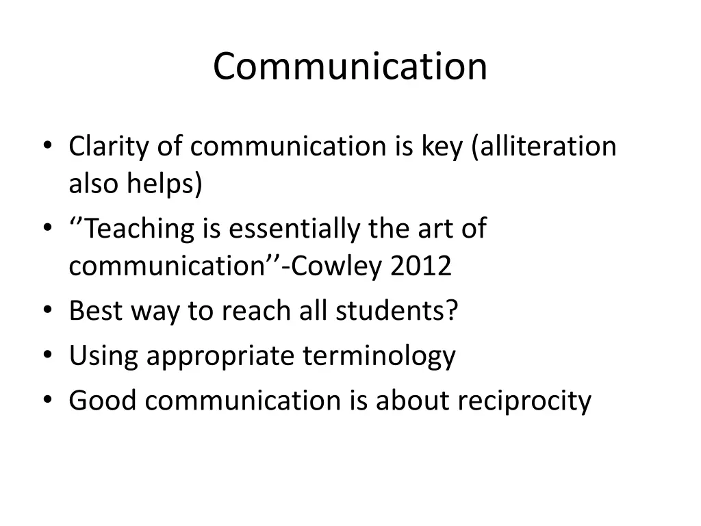 communication