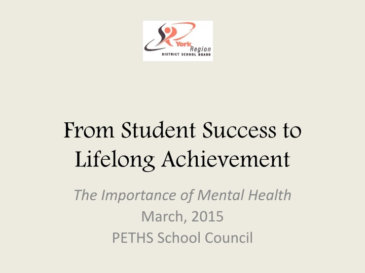 from student success to lifelong achievement