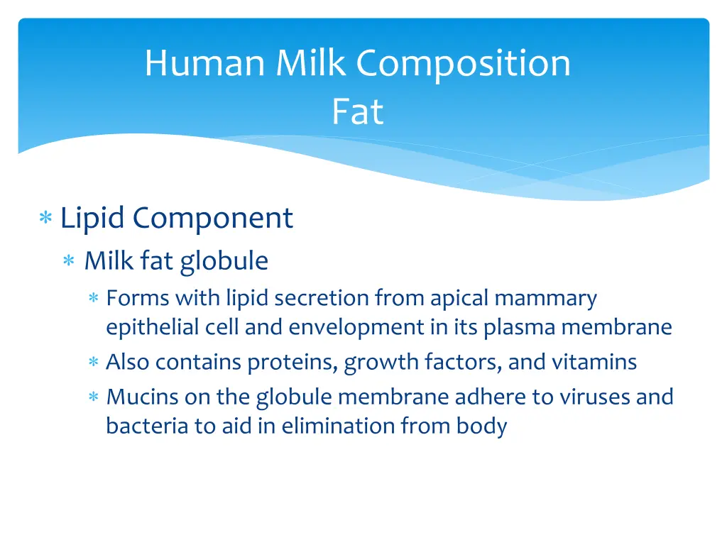 human milk composition fat 1