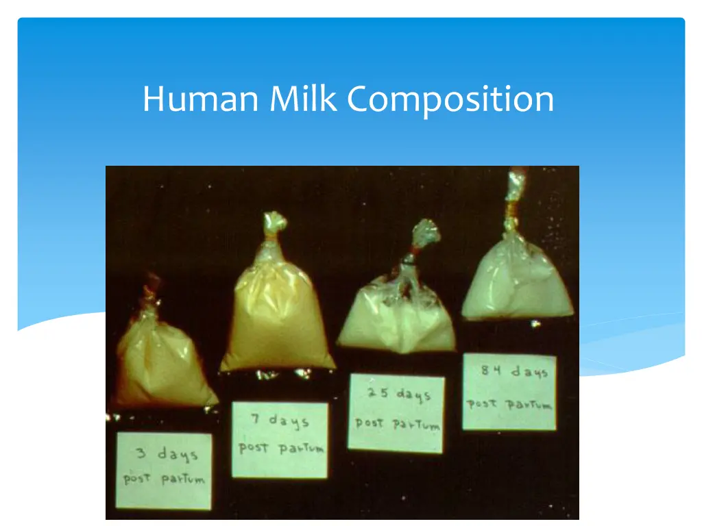 human milk composition