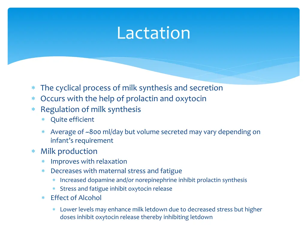 lactation