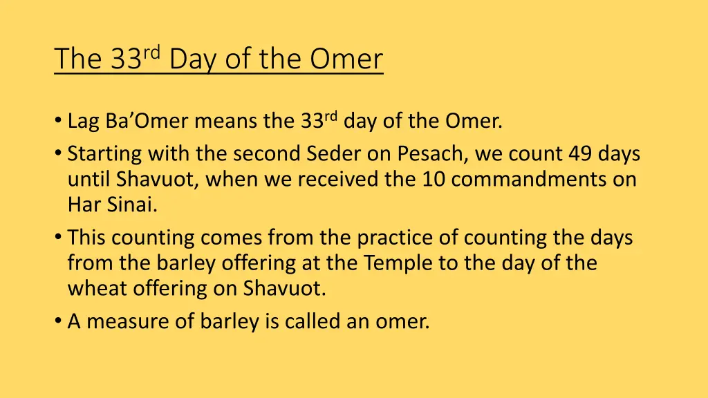 the 33 rd day of the omer