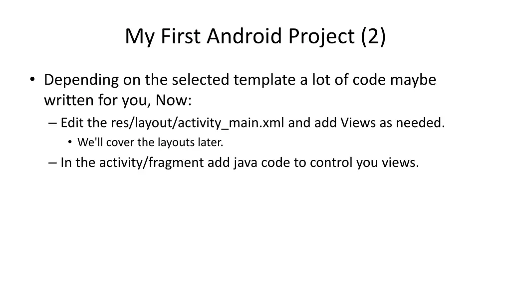 my first android project 2