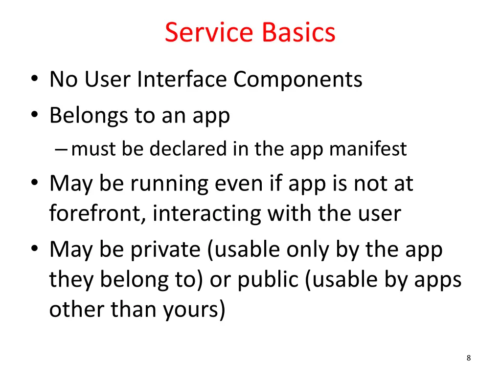 service basics