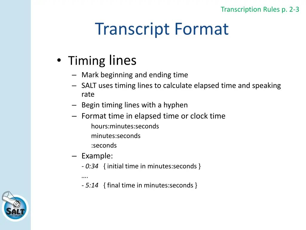 transcription rules p 2 3 2