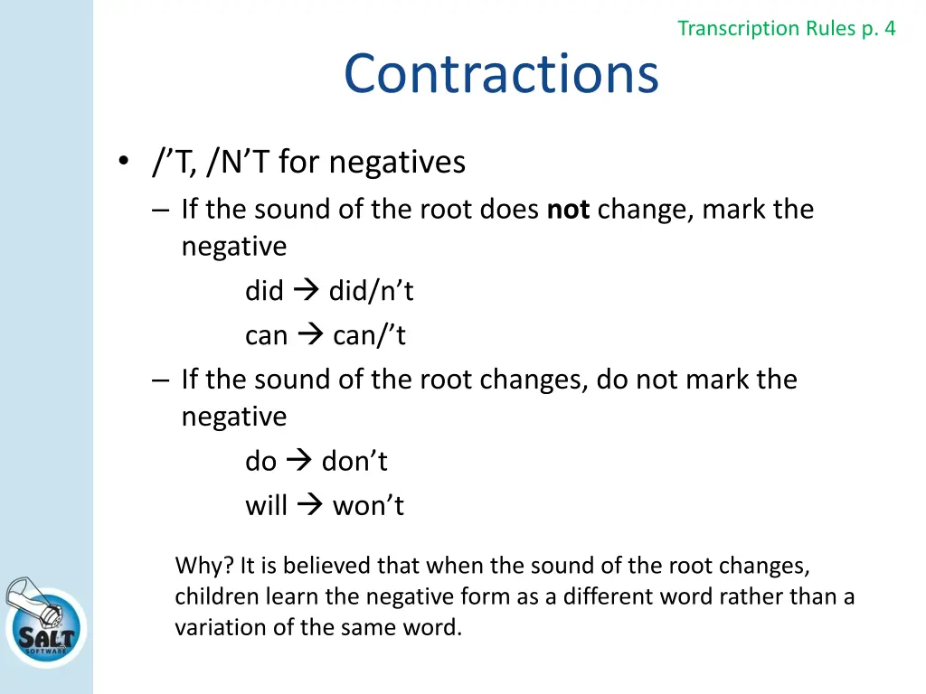 transcription rules p 4 3