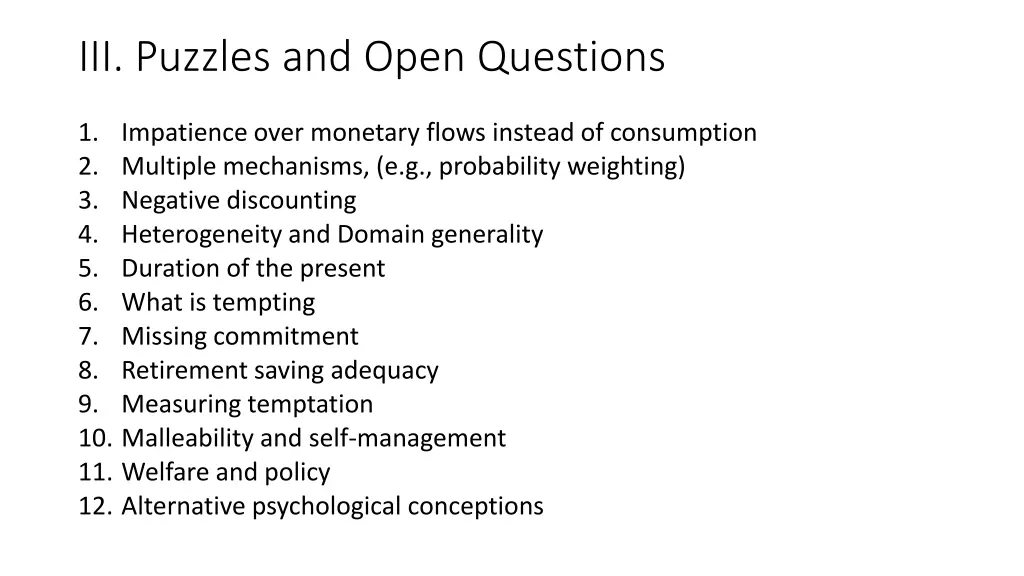 iii puzzles and open questions 1