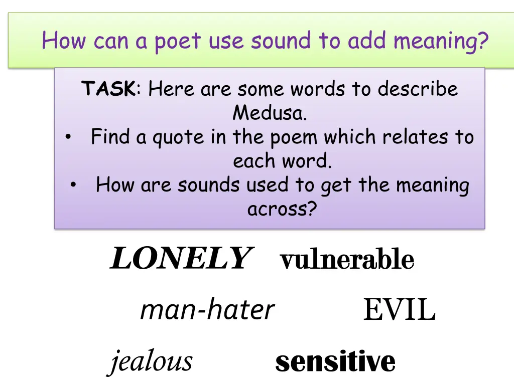 how can a poet use sound to add meaning