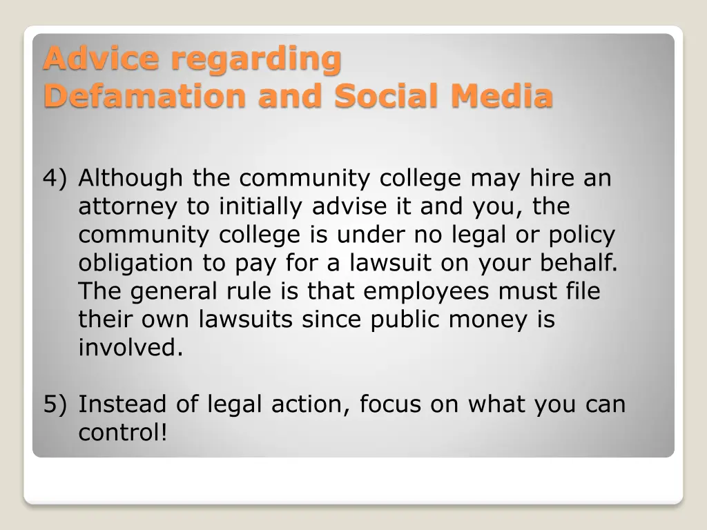 advice regarding defamation and social media 1