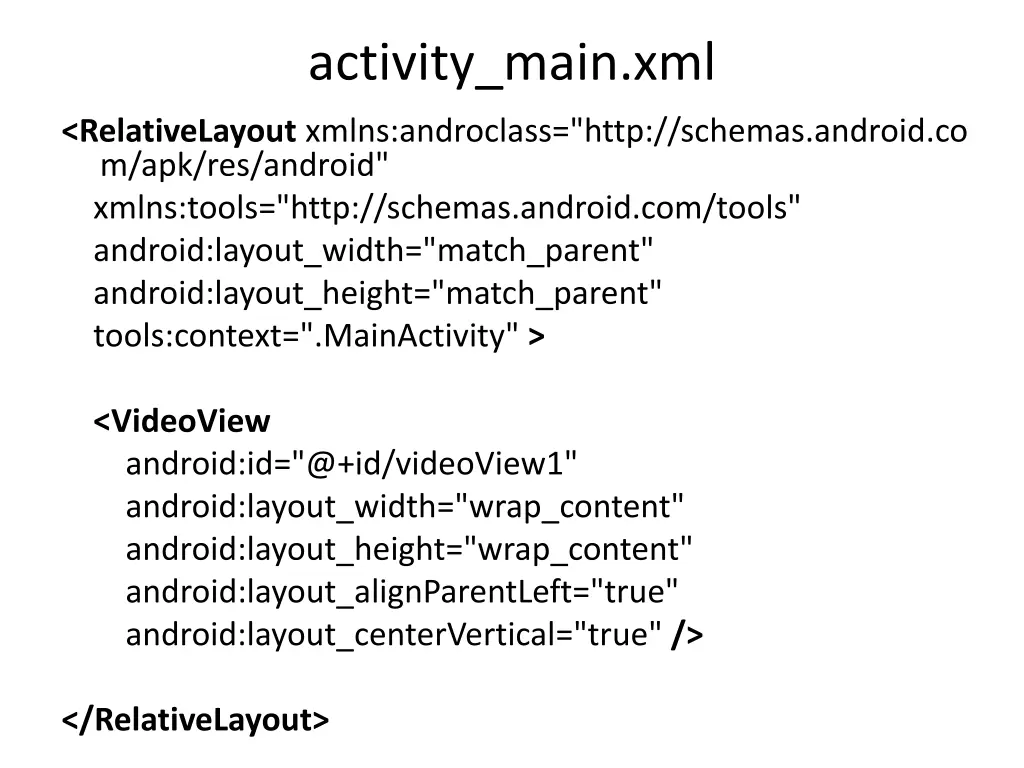 activity main xml