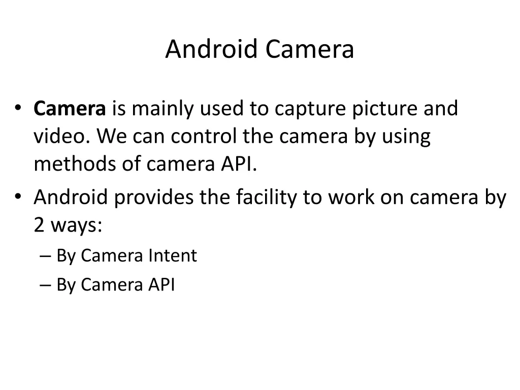 android camera