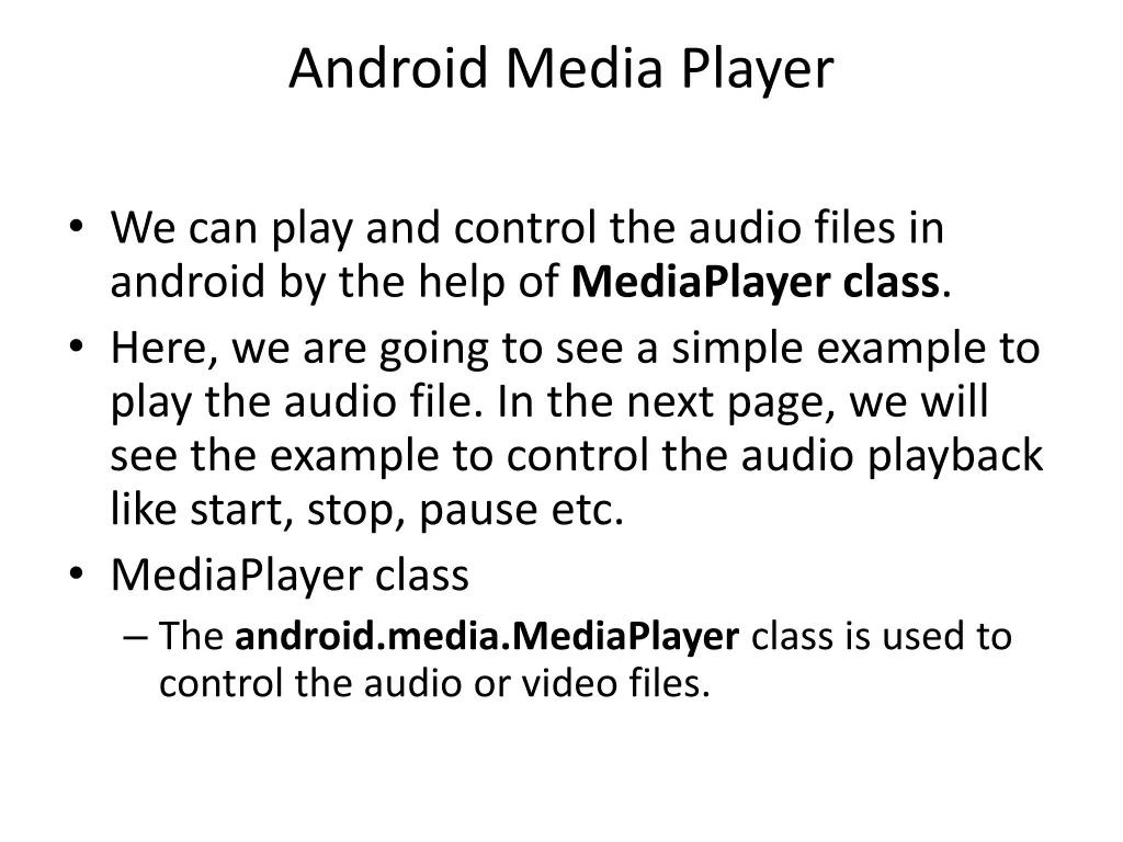 android media player