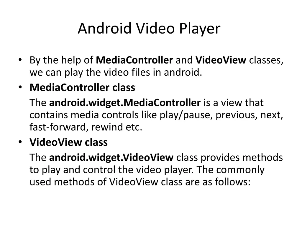 android video player