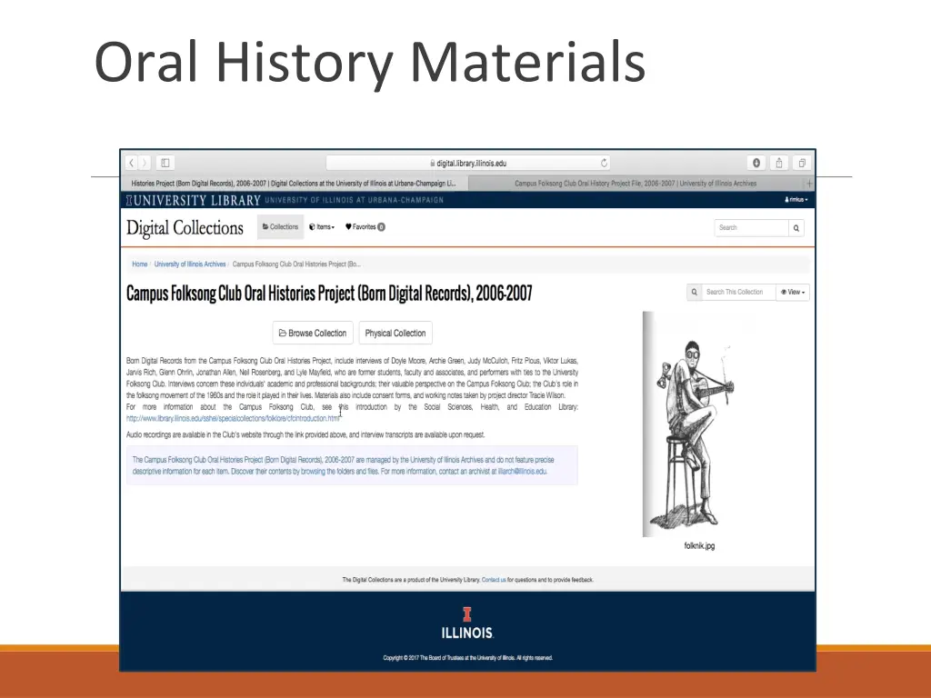 oral history materials