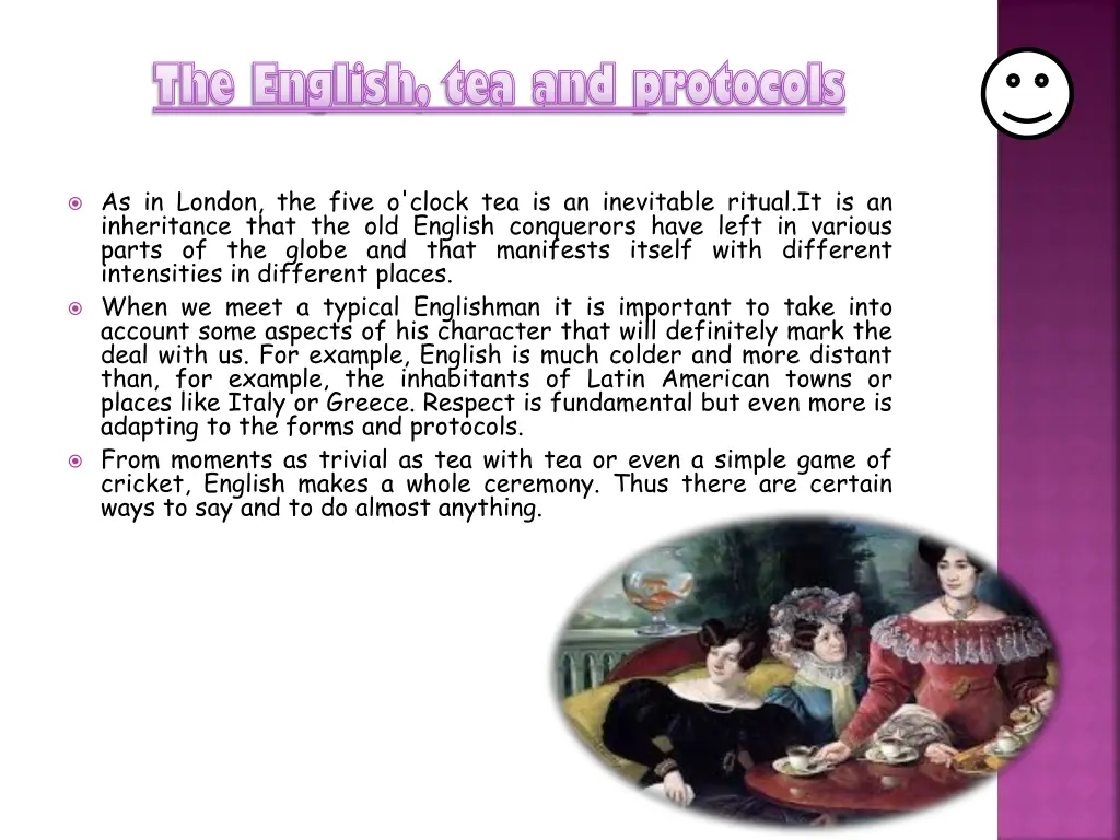 the english tea and protocols the english