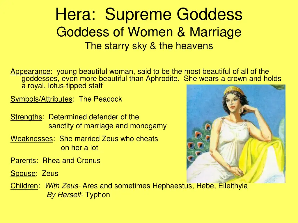 hera supreme goddess goddess of women marriage