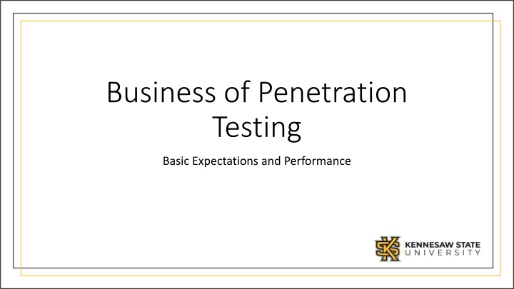 business of penetration testing