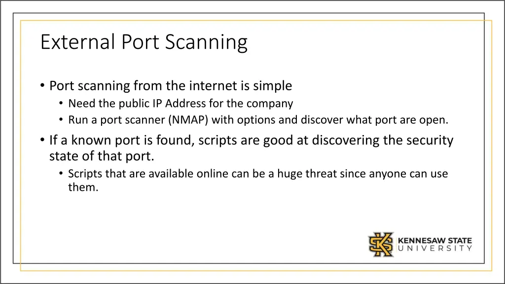 external port scanning