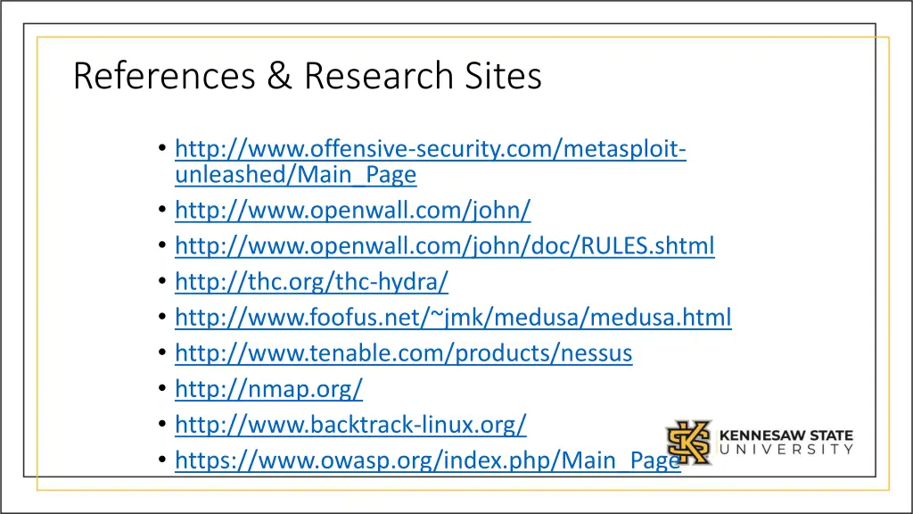 references research sites