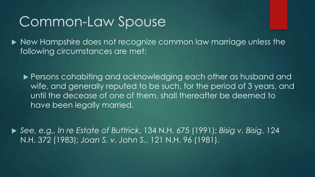 common law spouse