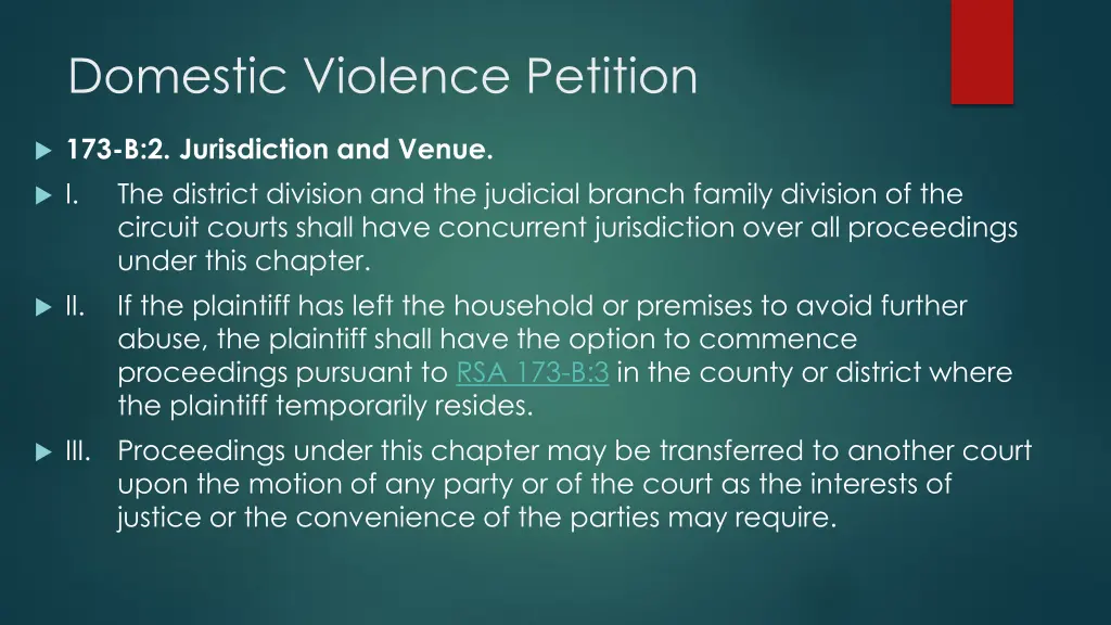 domestic violence petition