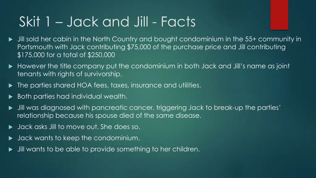 skit 1 jack and jill facts