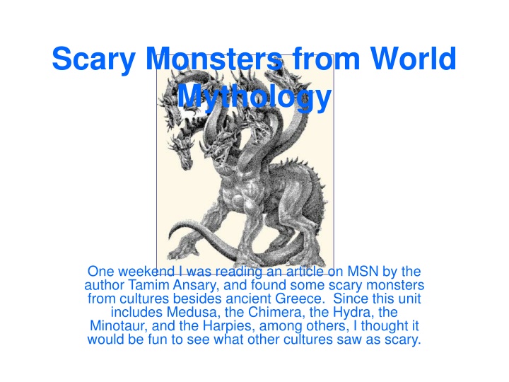 scary monsters from world mythology