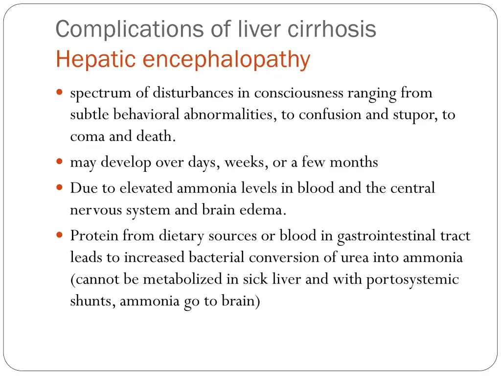 complications of liver cirrhosis hepatic 1