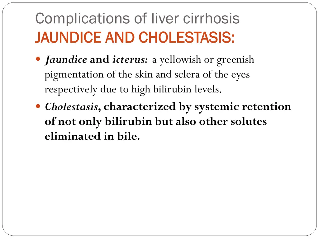 complications of liver cirrhosis jaundice 1