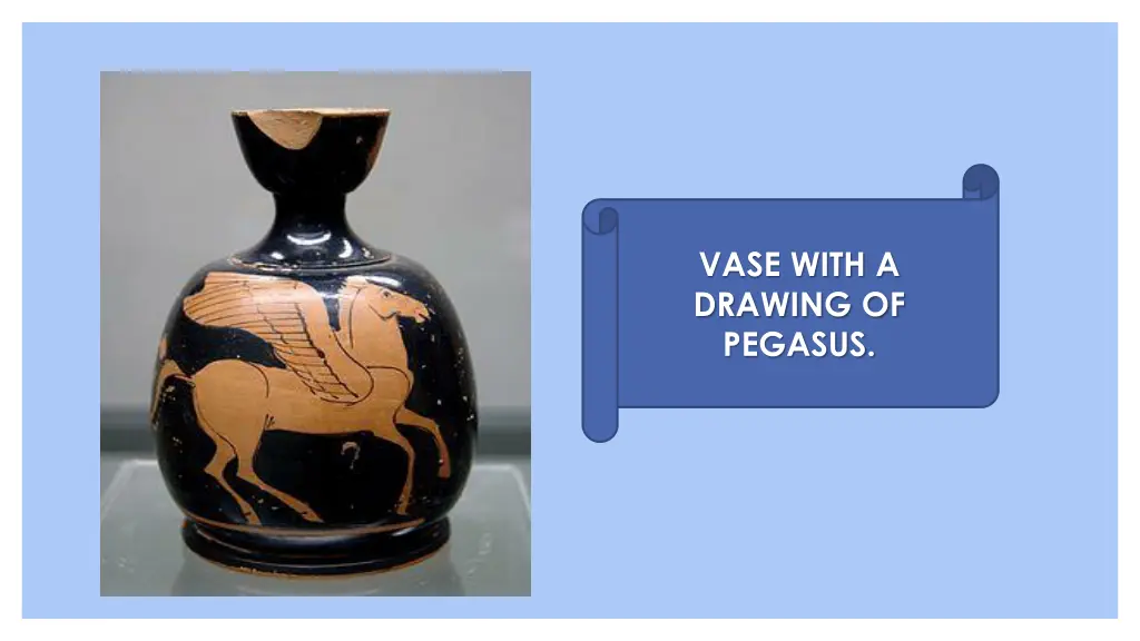 vase with a drawing of pegasus