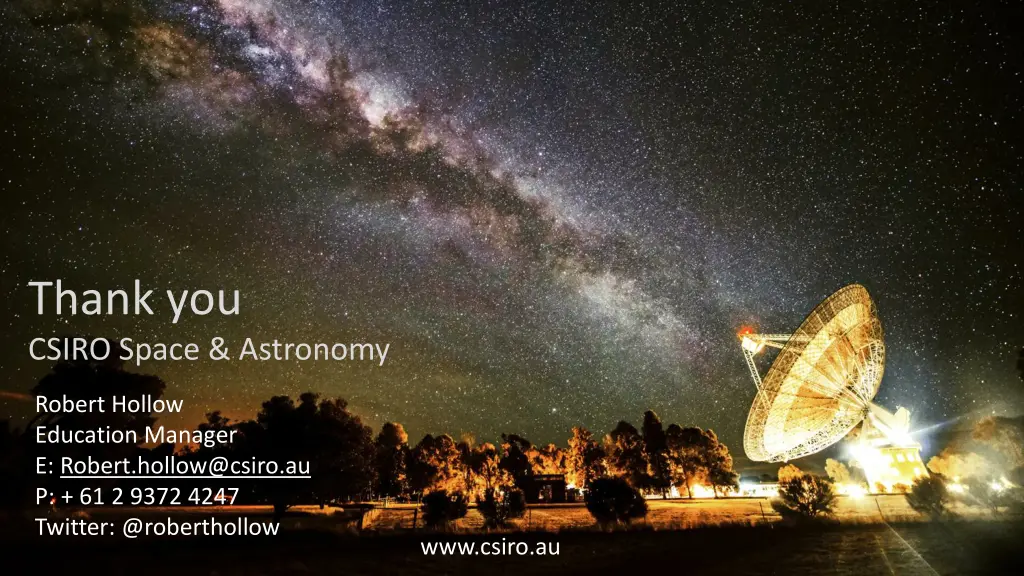 thank you csiro space astronomy