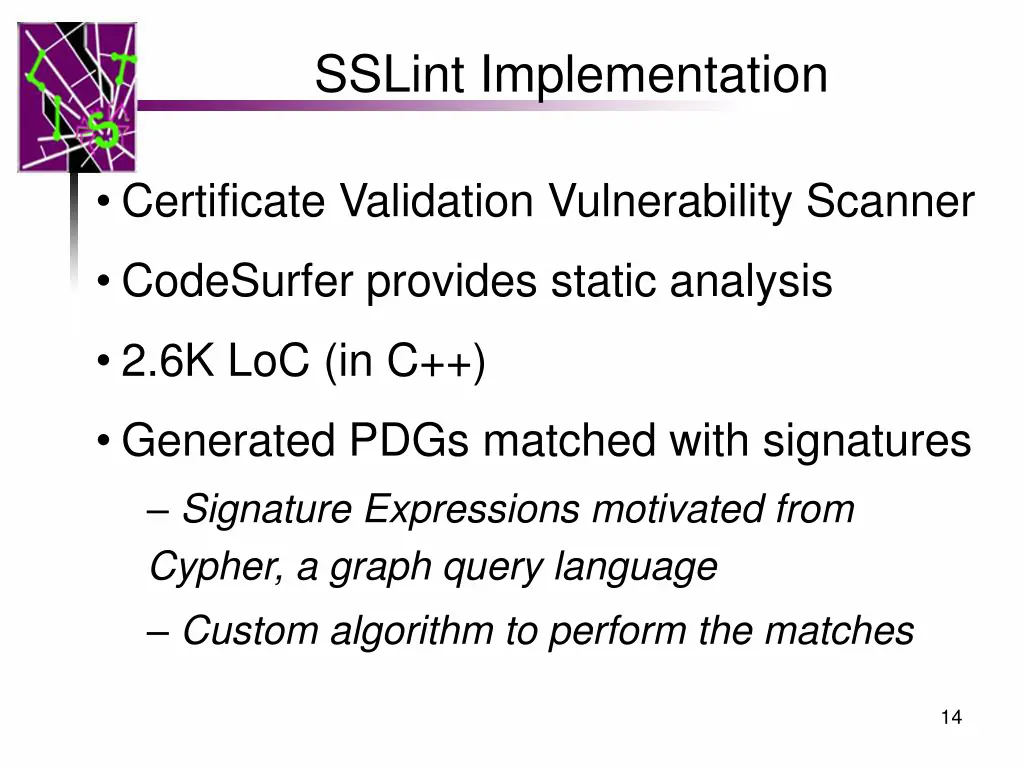 sslint implementation 1