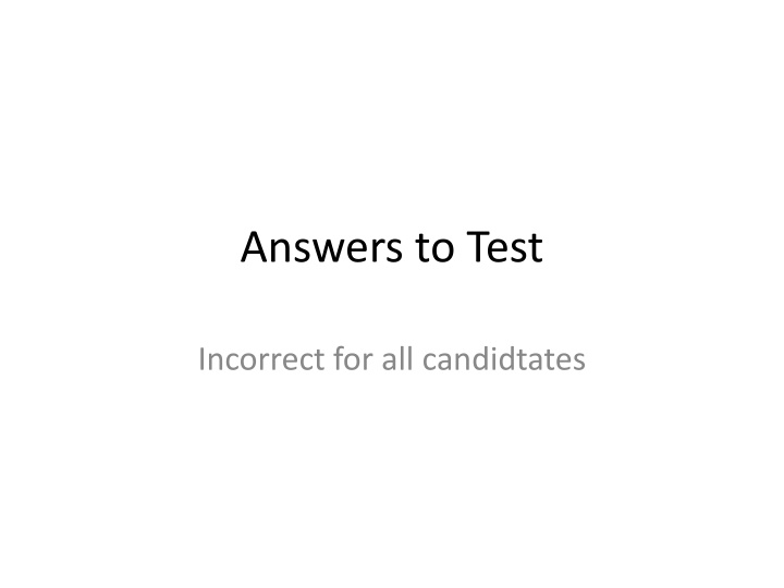 answers to test