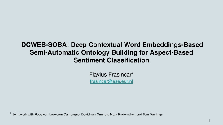 dcweb soba deep contextual word embeddings based