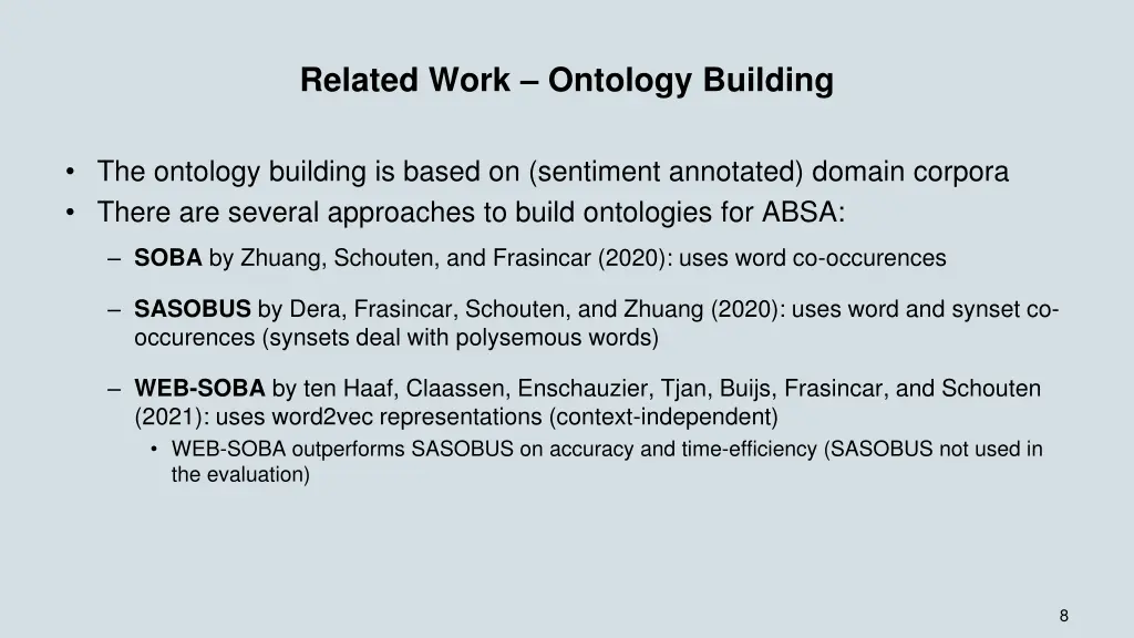 related work ontology building