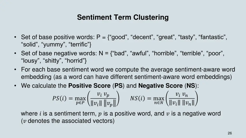 sentiment term clustering