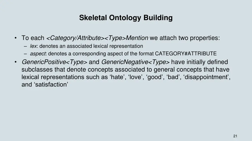 skeletal ontology building 2