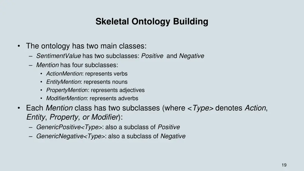 skeletal ontology building