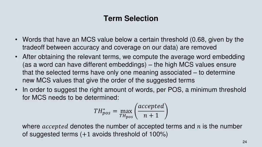 term selection 1