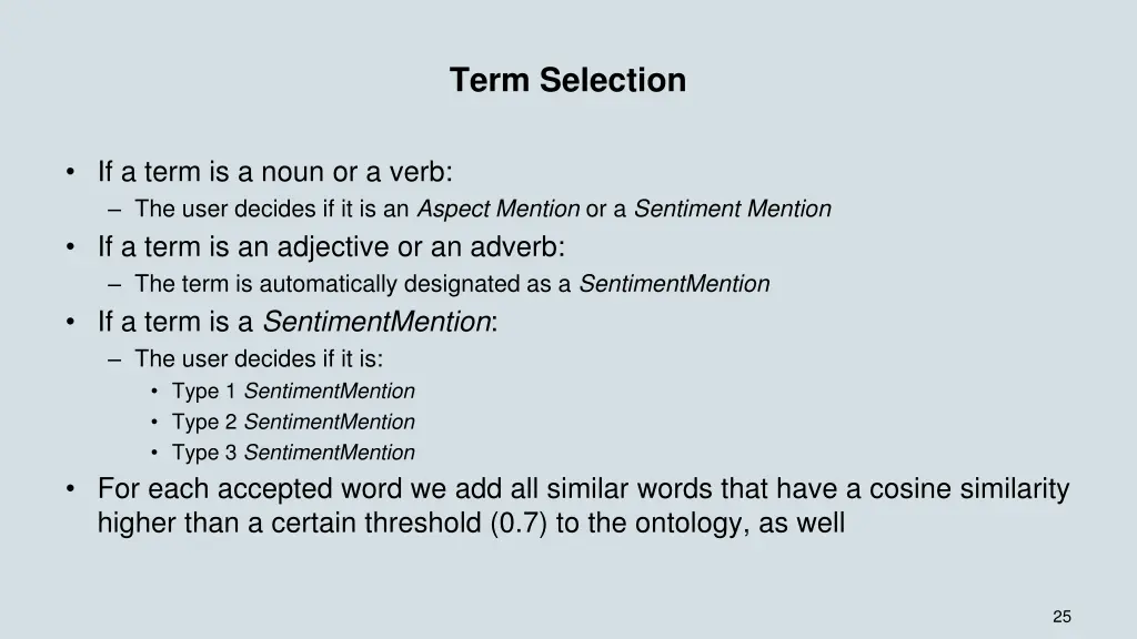 term selection 2