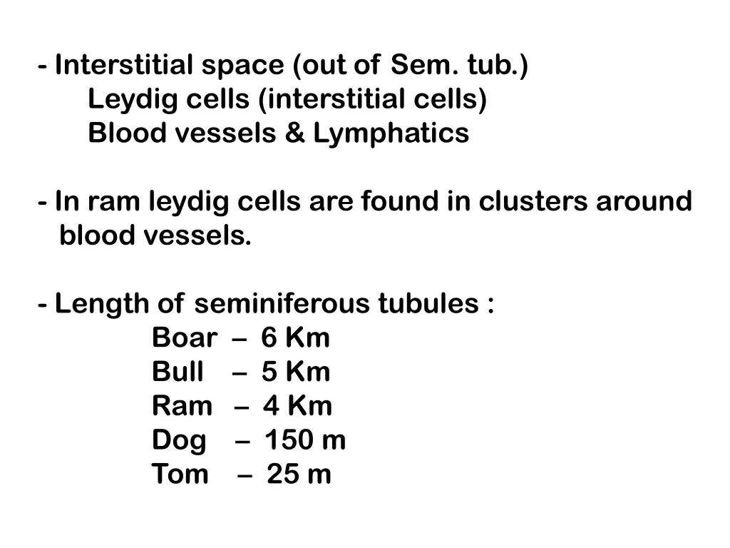 interstitial space out of sem tub leydig cells