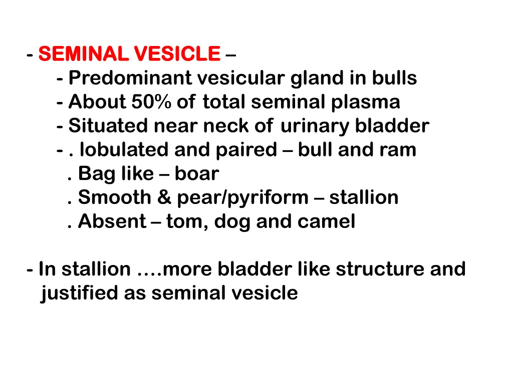 seminal vesicle seminal vesicle predominant