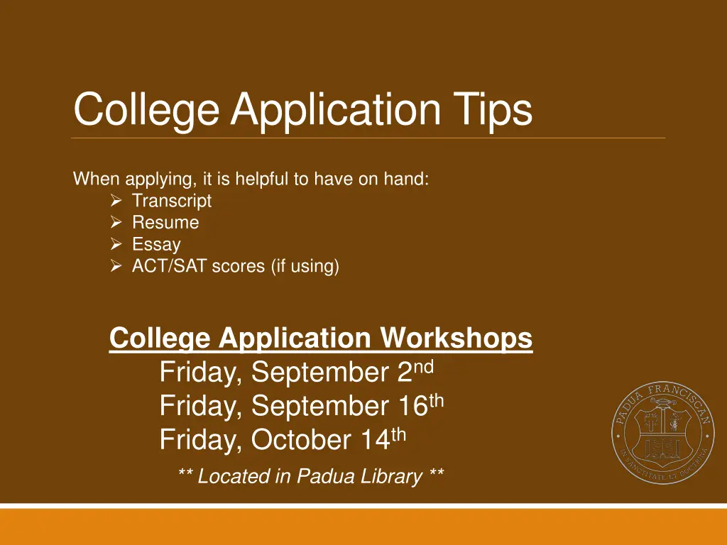 college application tips